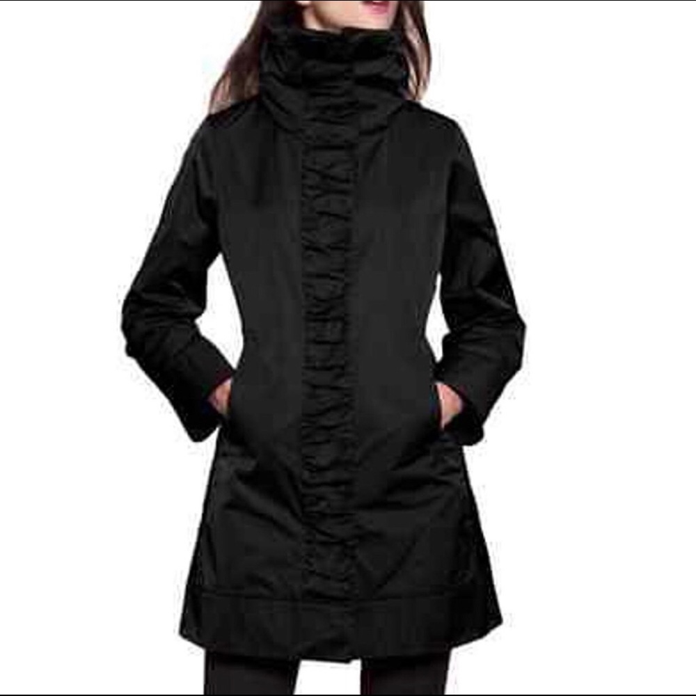 Rouched Rain Coat